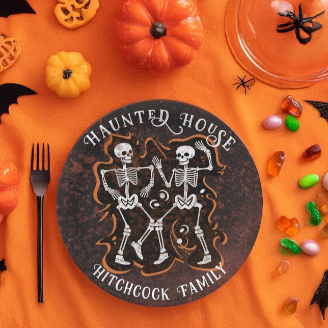 Halloween Party Haunted House Paper Plate (Creator Uploaded)