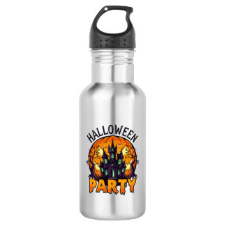 Halloween Party Haunted House Pumpkin Bats_1 532 Ml Water Bottle