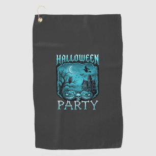 Halloween Party Haunted House Pumpkins Skull Witch Golf Towel