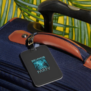 Halloween Party Haunted House Pumpkins Skull Witch Luggage Tag