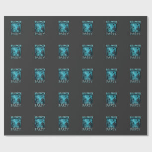 Halloween Party Haunted House Pumpkins Skull Witch Wrapping Paper