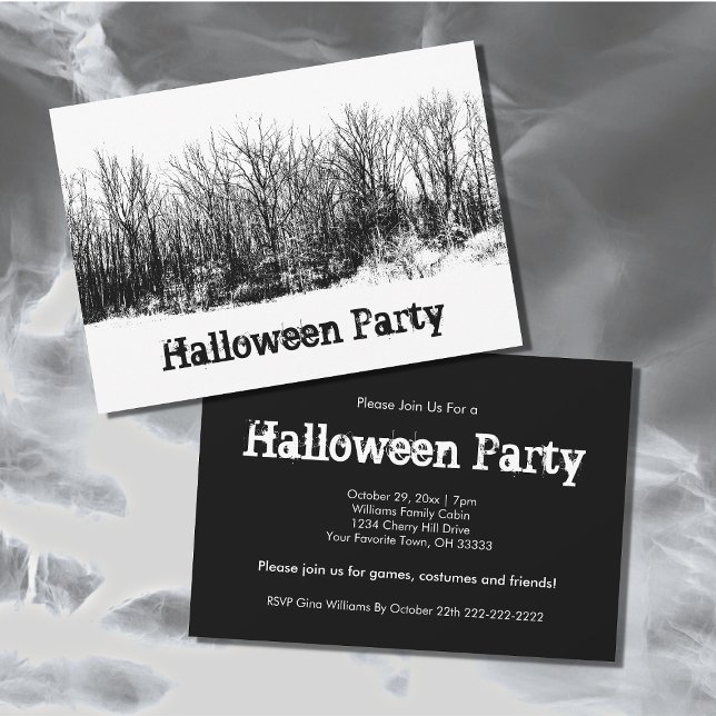 Halloween Party Haunted Woods Invitation (Creator Uploaded)