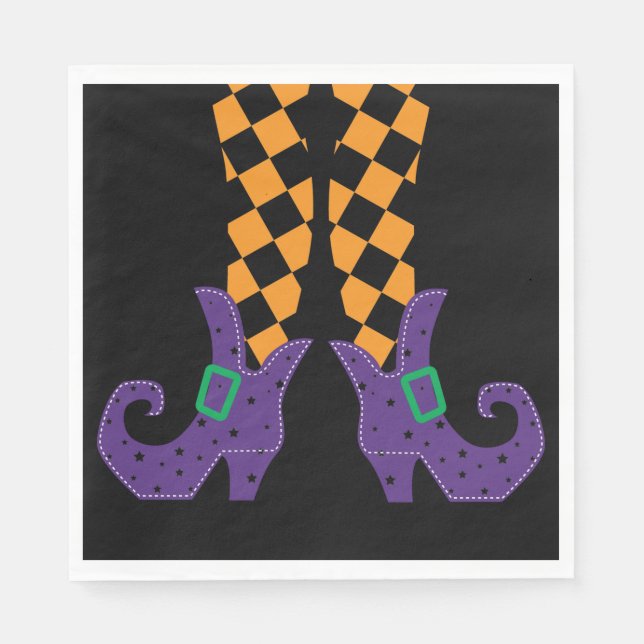 Halloween Party Holiday Custom Retro Colourful Napkin (Front)