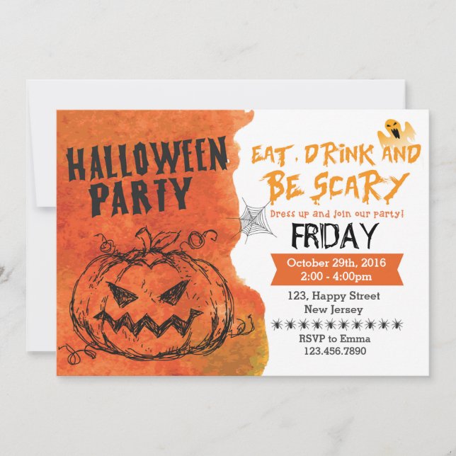 Halloween Party Invitation (Front)