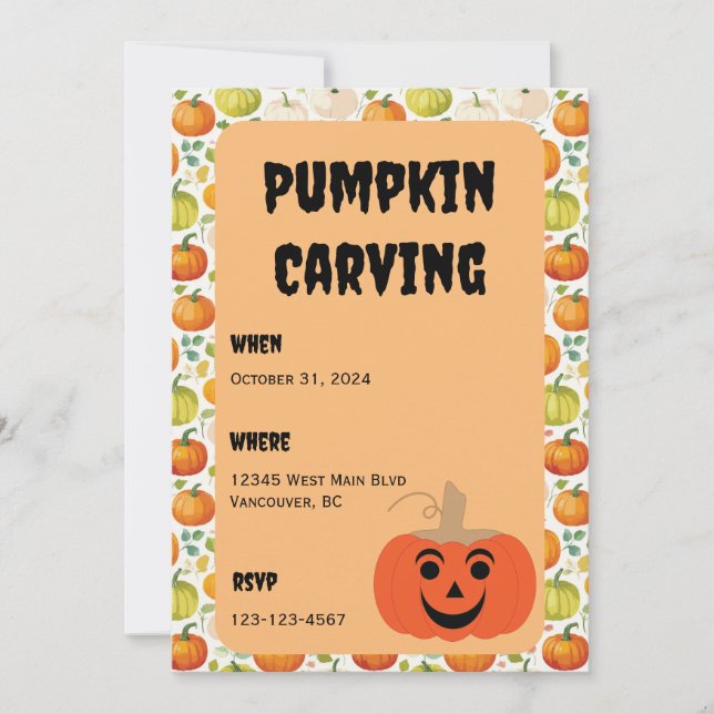 Halloween Party Invitation (Front)