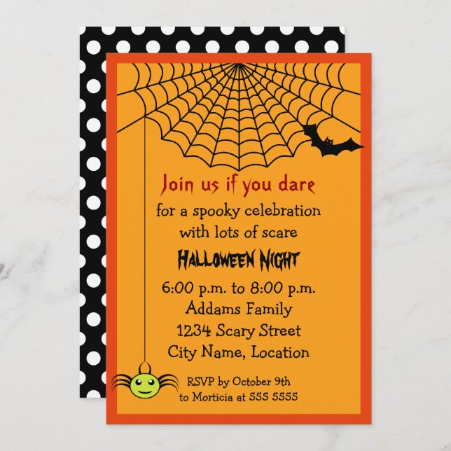 Halloween Party Invitation (Front/Back)