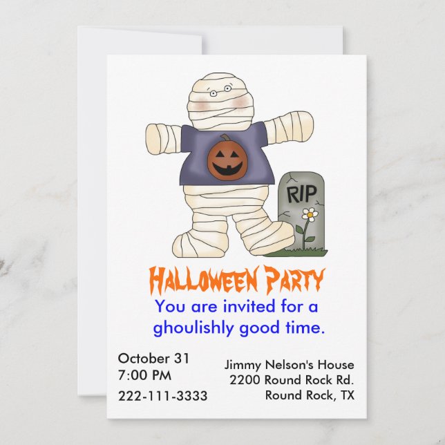 Halloween Party Invitation (Front)