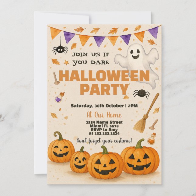 Halloween Party Invitation (Front)