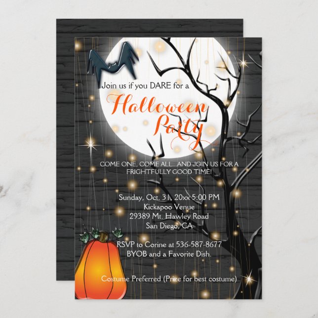 Halloween Party Invitation (Front/Back)