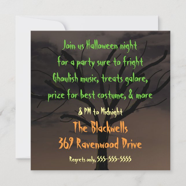 Halloween Party Invitation (Front)