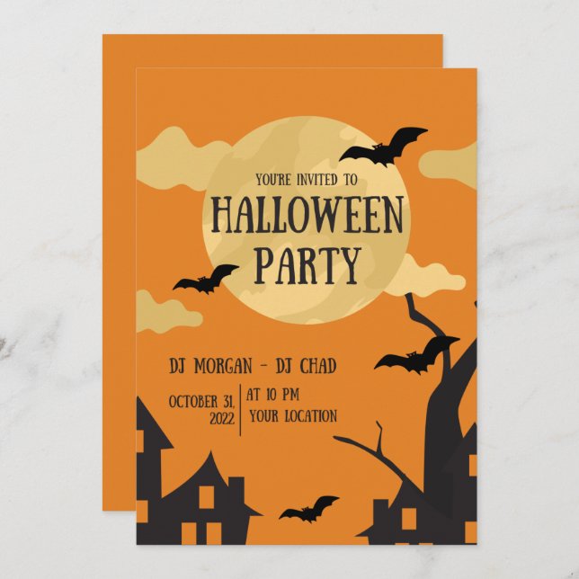 Halloween Party Invitation (Front/Back)