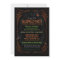 Halloween Party Invitation - Black Orange Spiders