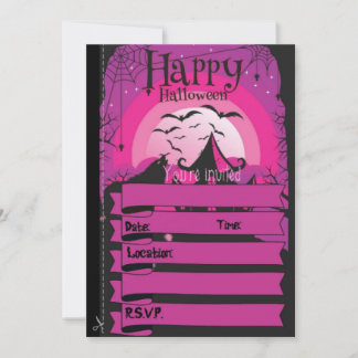 Halloween party invitation - boos and booze
