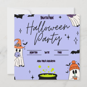 Halloween party invitation card