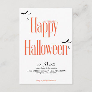 Halloween Party Invitation Card