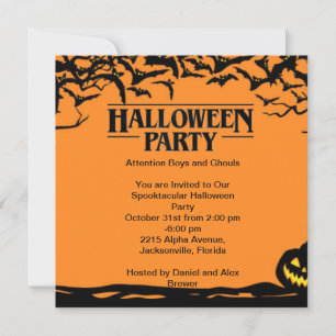 Halloween Party Invitation Card