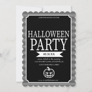 Halloween Party Invitation Card