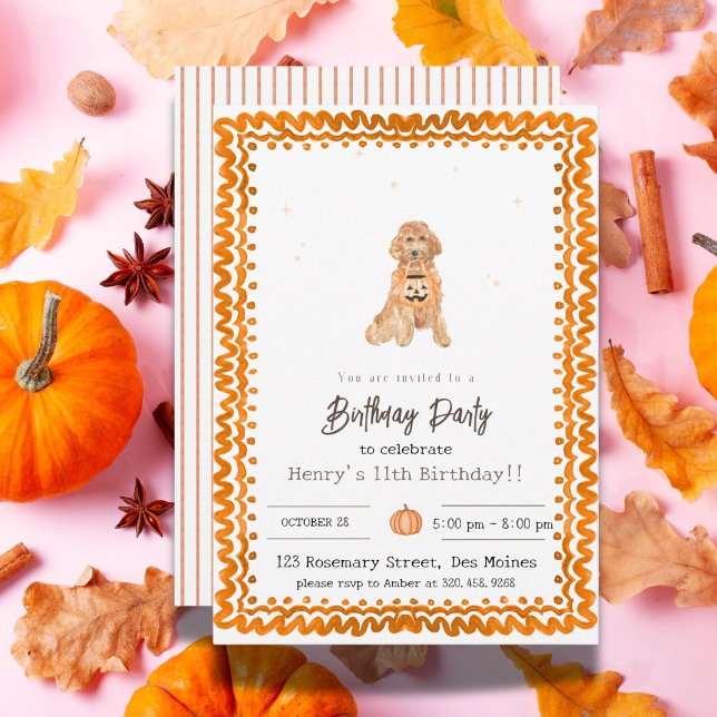 Halloween Party Invitation dog halloween aesthetic (Creator Uploaded)