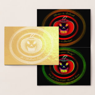 Halloween Party Invitation Foil Card