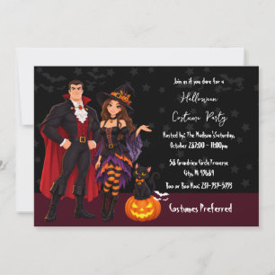 Halloween Party Invitation for Couples