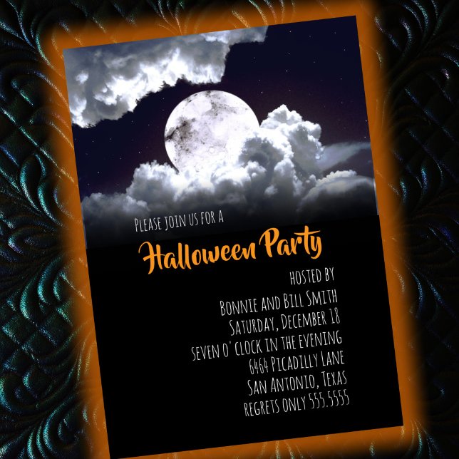 Halloween Party Invitation Full Moon (Creator Uploaded)