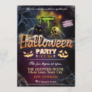 Halloween Party Invitation Fully Customizable