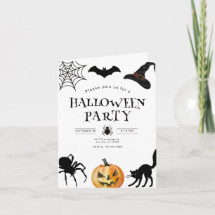 Halloween Party Invitation, Kids Spooky Night Invitation