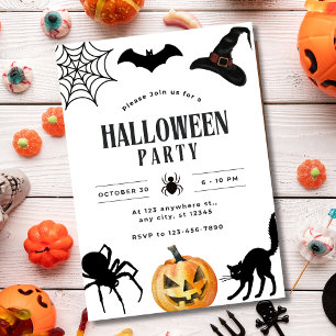 Halloween Party Invitation, Kids Spooky Night Invitation