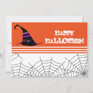 Halloween Party Invitation Orange & Black