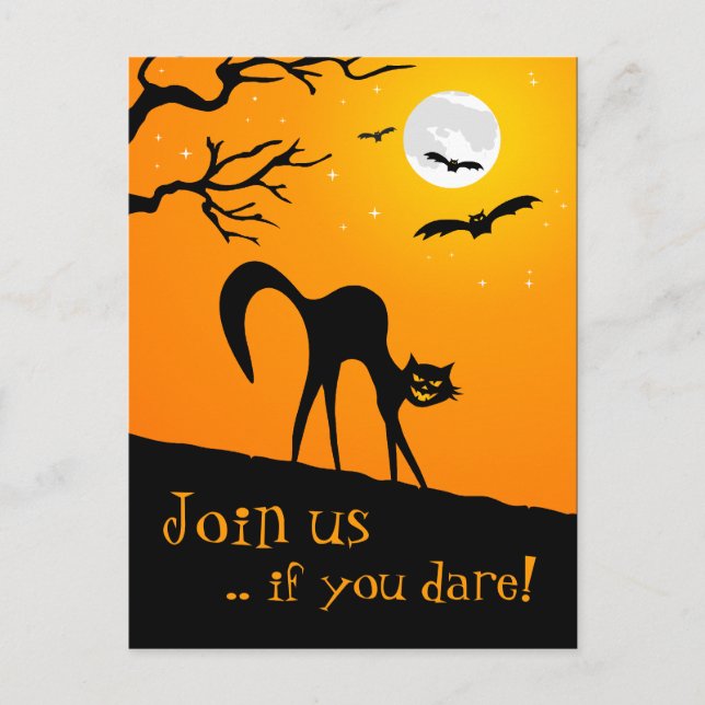 Halloween Party Invitation postcard (Front)