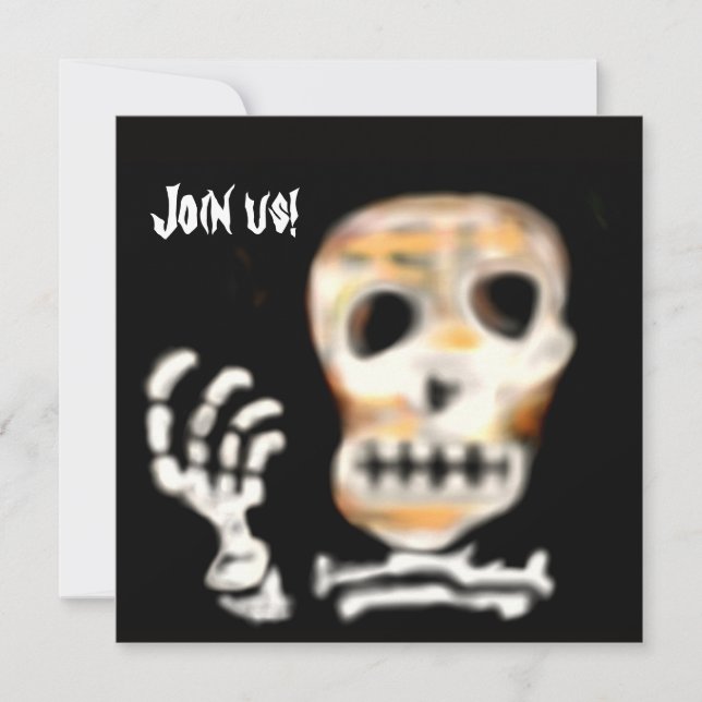 Halloween Party Invitation Skull (Front)