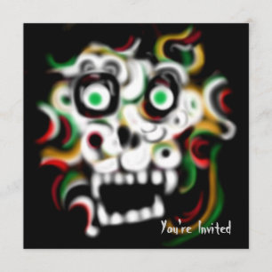 Halloween Party Invitation Skull