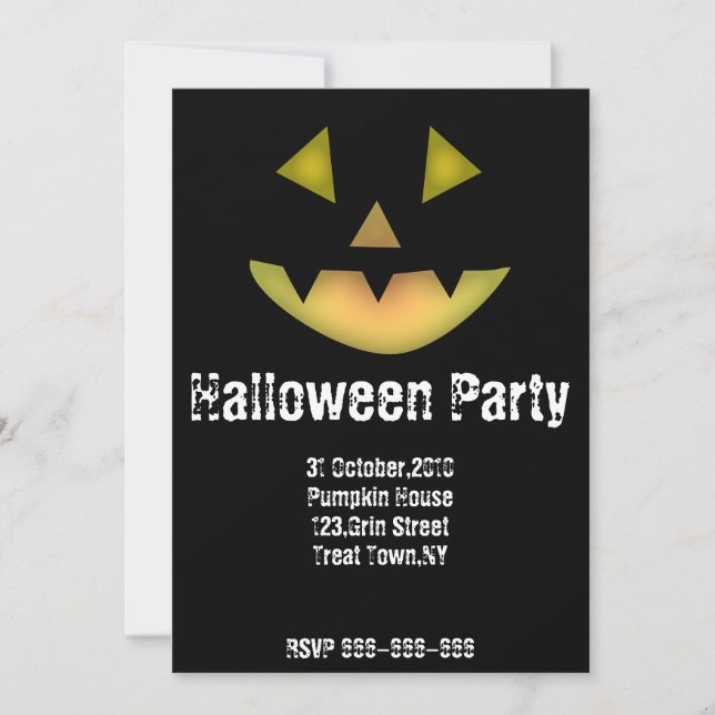 Halloween Party Invitation Template (Front)