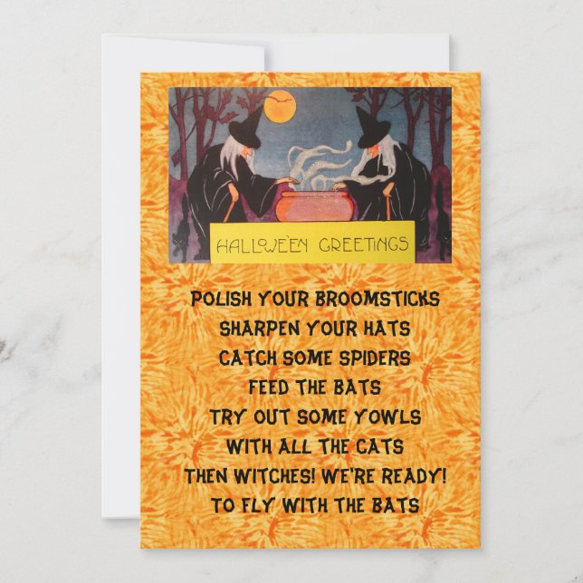 Halloween party invitation - witches  (Front)