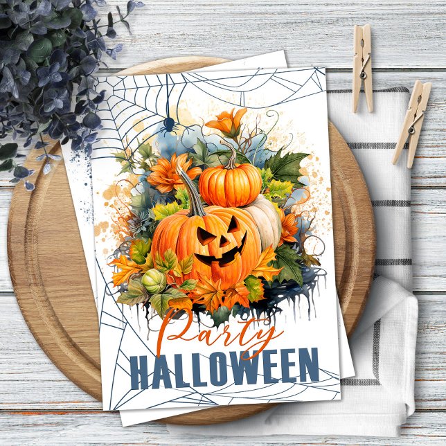Halloween Party Invitation with Fun Pumpkins (Creator Uploaded)