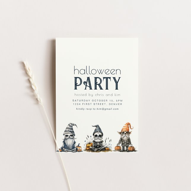 Halloween Party Invitation with Skeletons (Creator Uploaded)