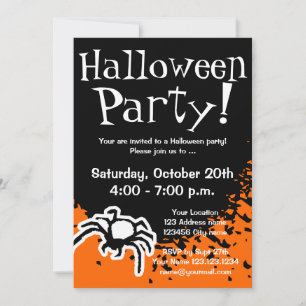 Halloween party invitations   Custom invites