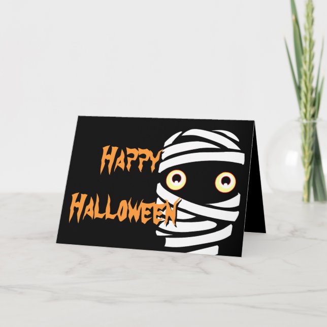 Halloween Party Invitations Custom Mummy Cards (Front)