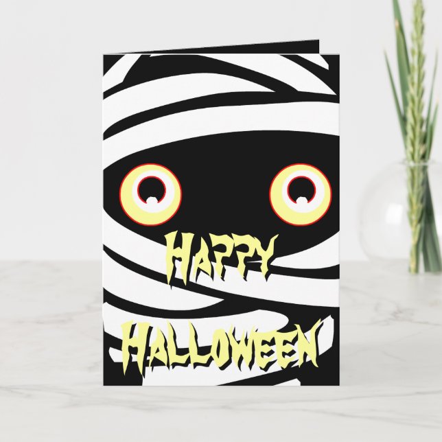 Halloween Party Invitations Custom Mummy Cards (Front)
