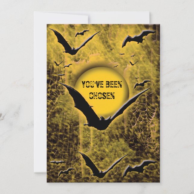 Halloween party invitations - customise template (Front)