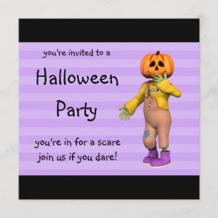 Halloween Party Invitations Happy Jack Square