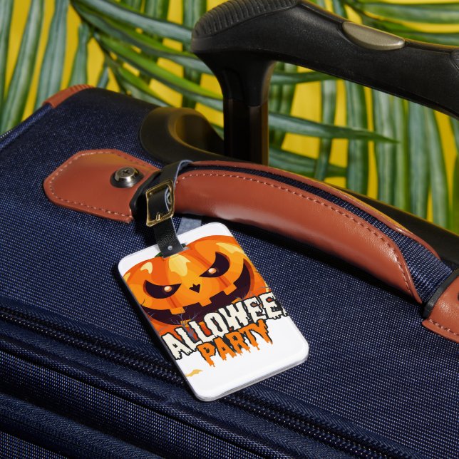 Halloween Party – Jack-o’-Lantern Design Luggage Tag (Front Insitu 1)