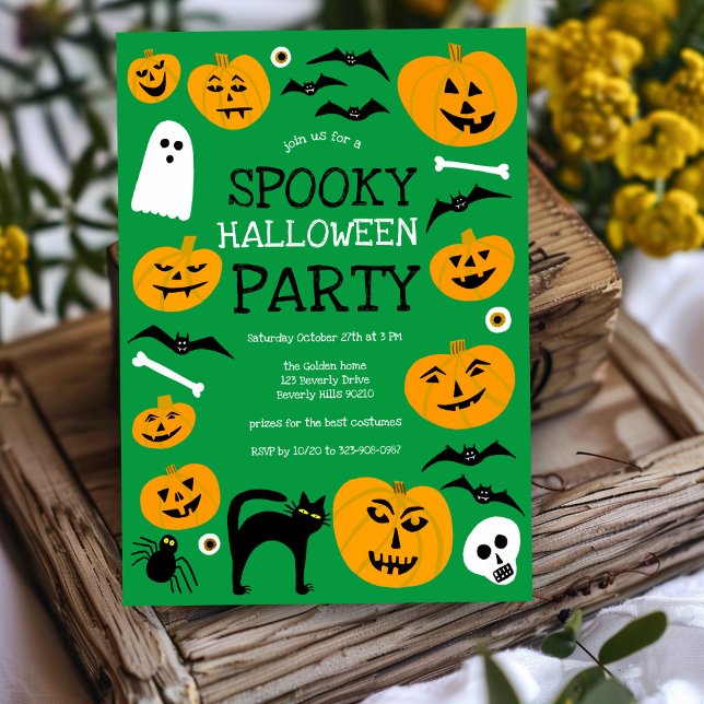 HALLOWEEN PARTY Jack-o-lanterns Cute Custom Invitation (HALLOWEEN PARTY Jack-o-lanterns Cute Custom Invitation
)