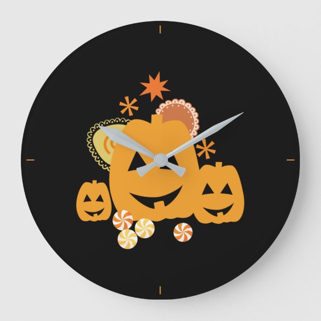 Halloween Party Large Clock (Front)