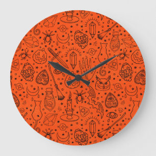 Halloween Party Large Clock