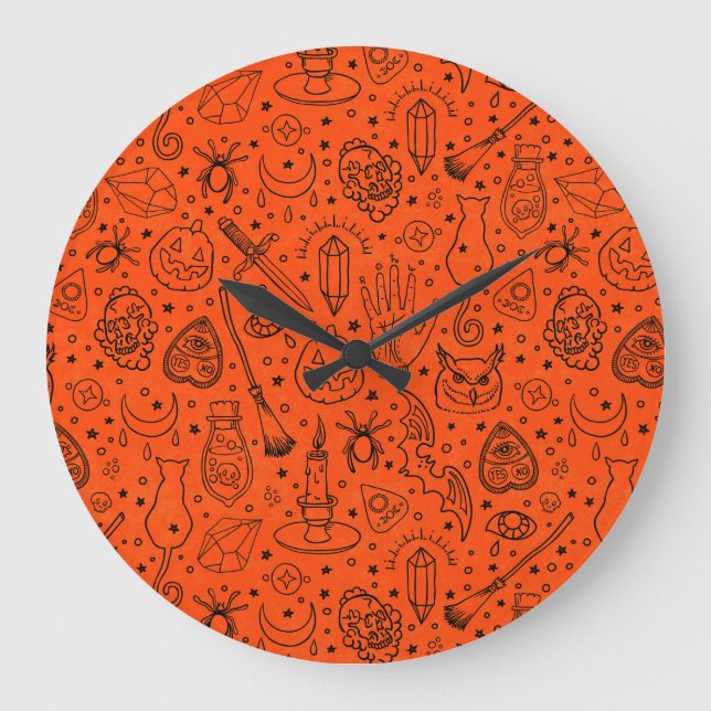 Halloween Party Large Clock (Front)