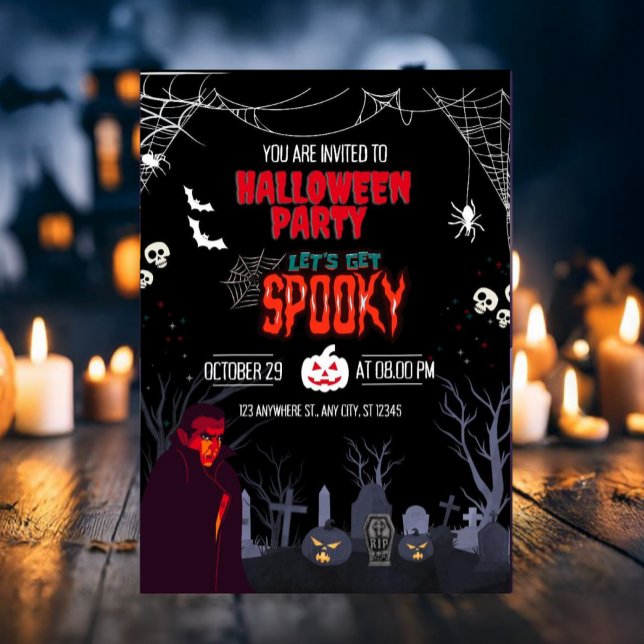 Halloween Party Let's Get Spooky  Invitation (Creator Uploaded)