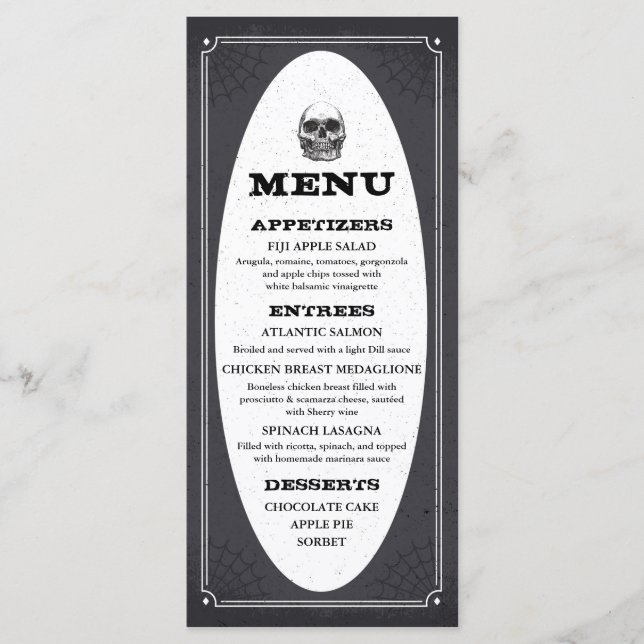 Halloween Party Menu (Front)