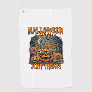 Halloween Party No Tracks Just Treats Sunglasses P Golf Towel