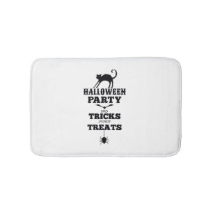 Halloween party no treats just tricks funny shirt bath mat